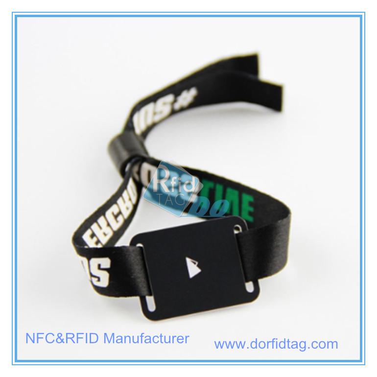 Ticketing system MIFARE DESFire EV1 4K RFID Woven Wristband Bracelet